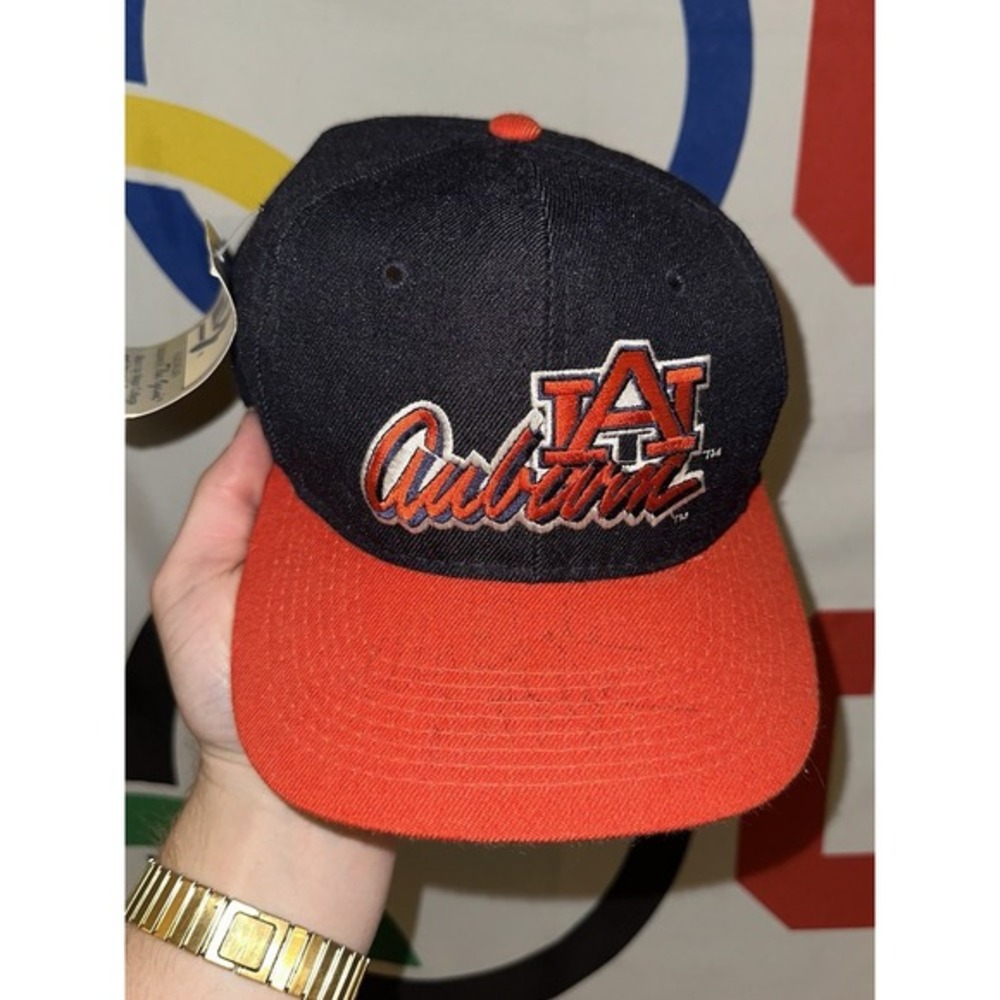 Vintage The Game Auburn Tigers‎ Wool Hat Pat Dye Signed 90s Football - Picture 2 of 8